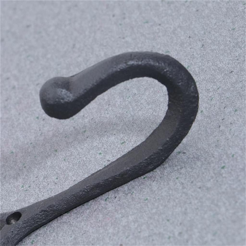 Retro Coat Hooks Wrought Iron Heart-Shaped Hook Iron Art Hook Grocery Storage Hook