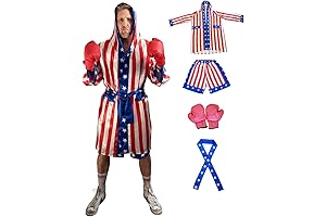 American Flag Boxer Costume Kit - Celebrate in Red, White, and Blue