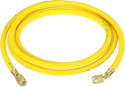 PATIKIL Manguera de carga de refrigerante SAE de 1/4, manguera de calibre múltiple de 8 pies, 500 PSI 2500 PSI con adaptadores de CA para aire