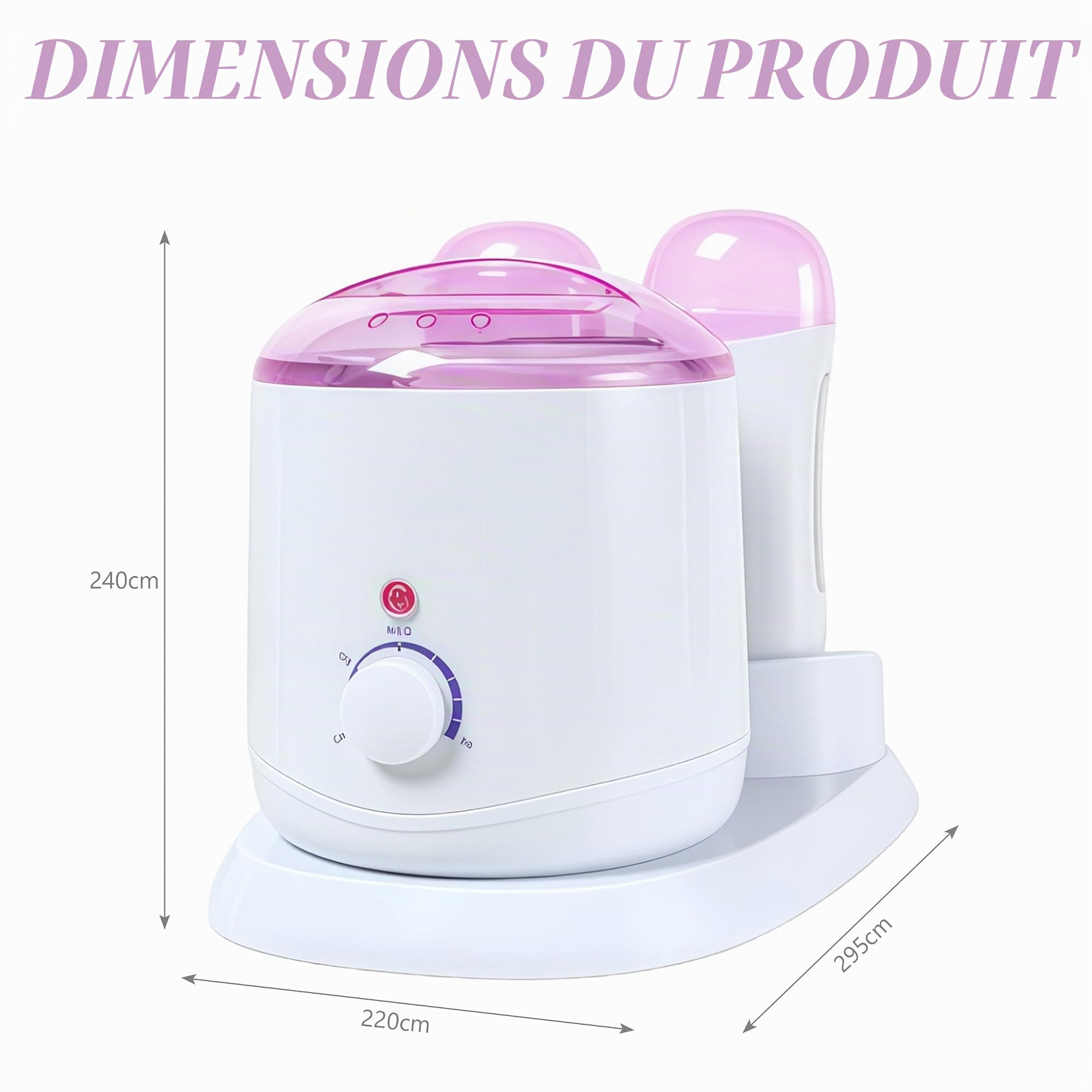 Chauffe-cire 3-en-1, rouleau épilateur, 220V, pour épilation