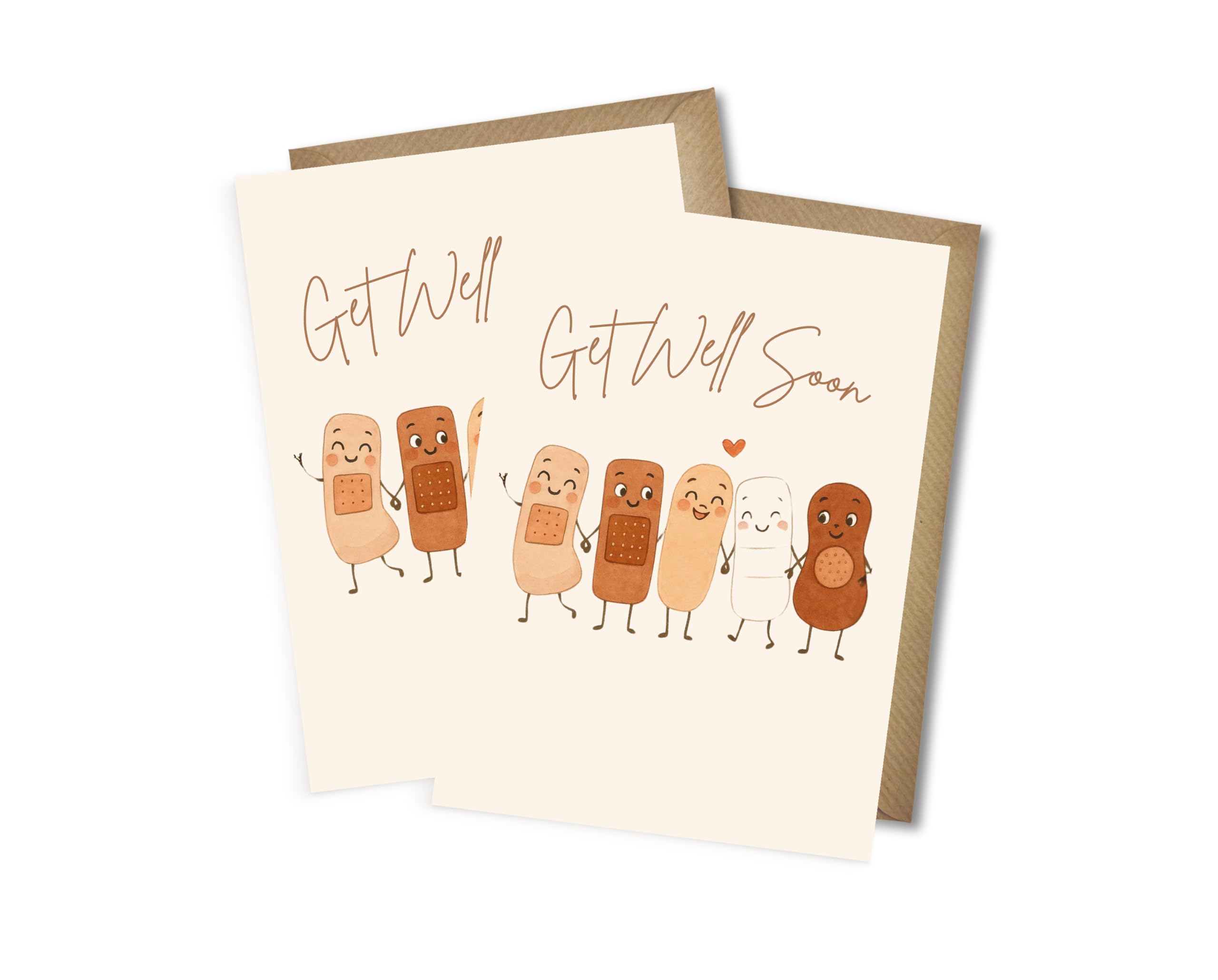 Get Well Soon Karte Mit Umschlag | Florales Design, Silber Geprägt, 170x120 Mm