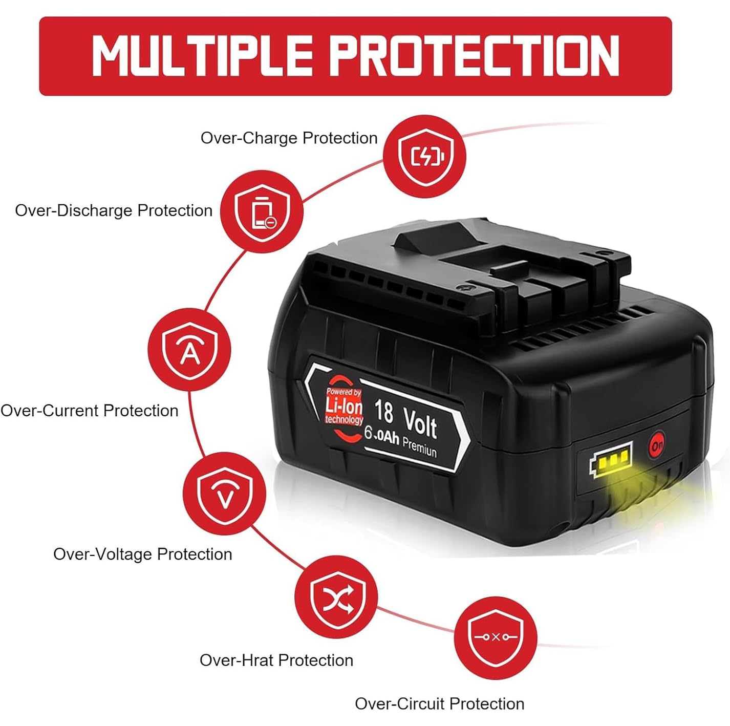 Bateria Bosch 18v Ah Bateru00eda De Repuesto Para Bateru00eda