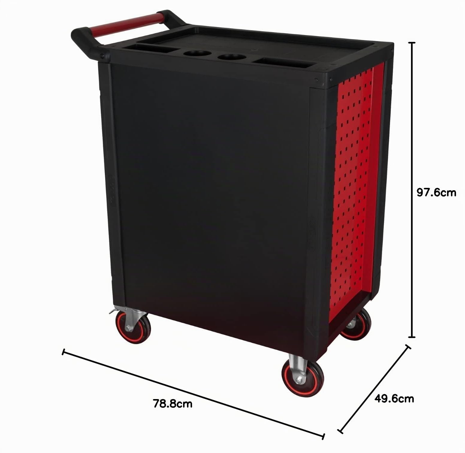 KS Tools 826.7515 Servante d'atelier RACINGline NOIR/ROUGE 7 tiroirs | Servante d'atelier RACINGline NOIR/ROUGE 7 tiroirs équipée de 515 outils, rangement atelier