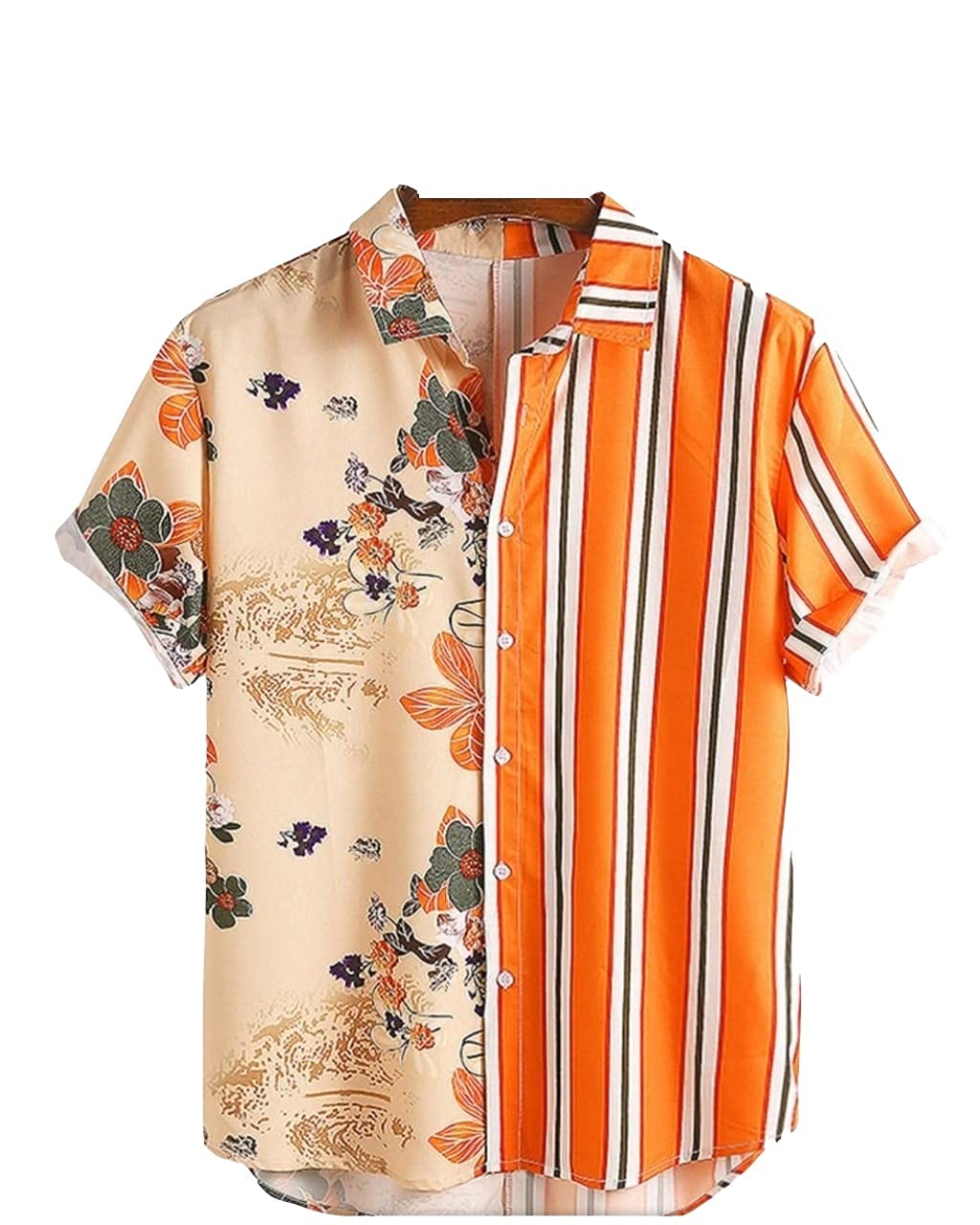 Fashion web Cotton Polyester Digital Printed Shirt Fabric (2.25 Mtr_Unstitched) (2003)