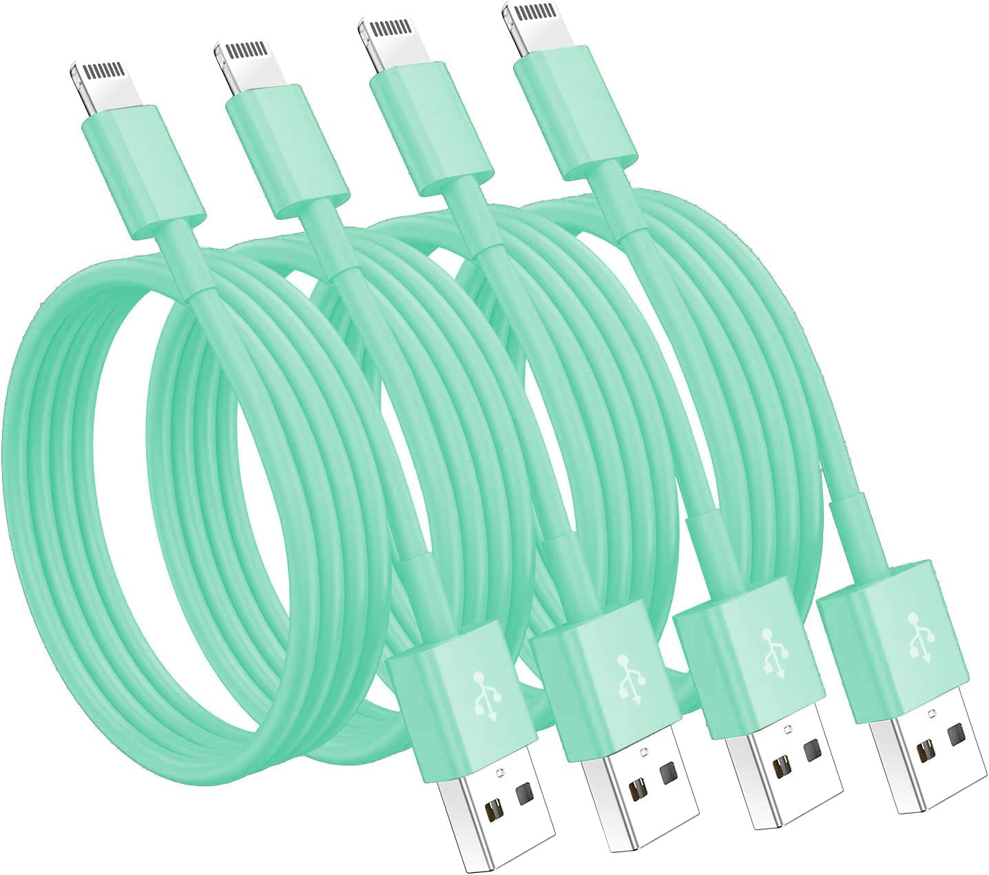Susnwere 4 Pack [Apple MFi Certified] Apple Charging Cables 6ft, iPhone Chargers, Lightning Fast iPhone Charging Cord for iPhone 12/11/11Pro/11Max/ X/XS/XR/XS Max/8/7, ipad(White) — Amazon image 11