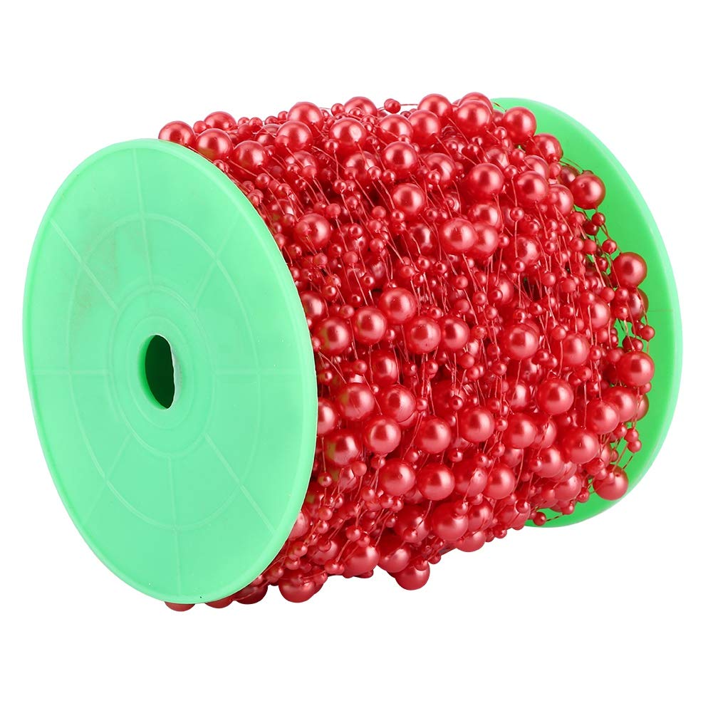 YYQTGG Pearl Bead String, with Abs Imitation Pearl 10x10cm 60m Faux Pearl Beads