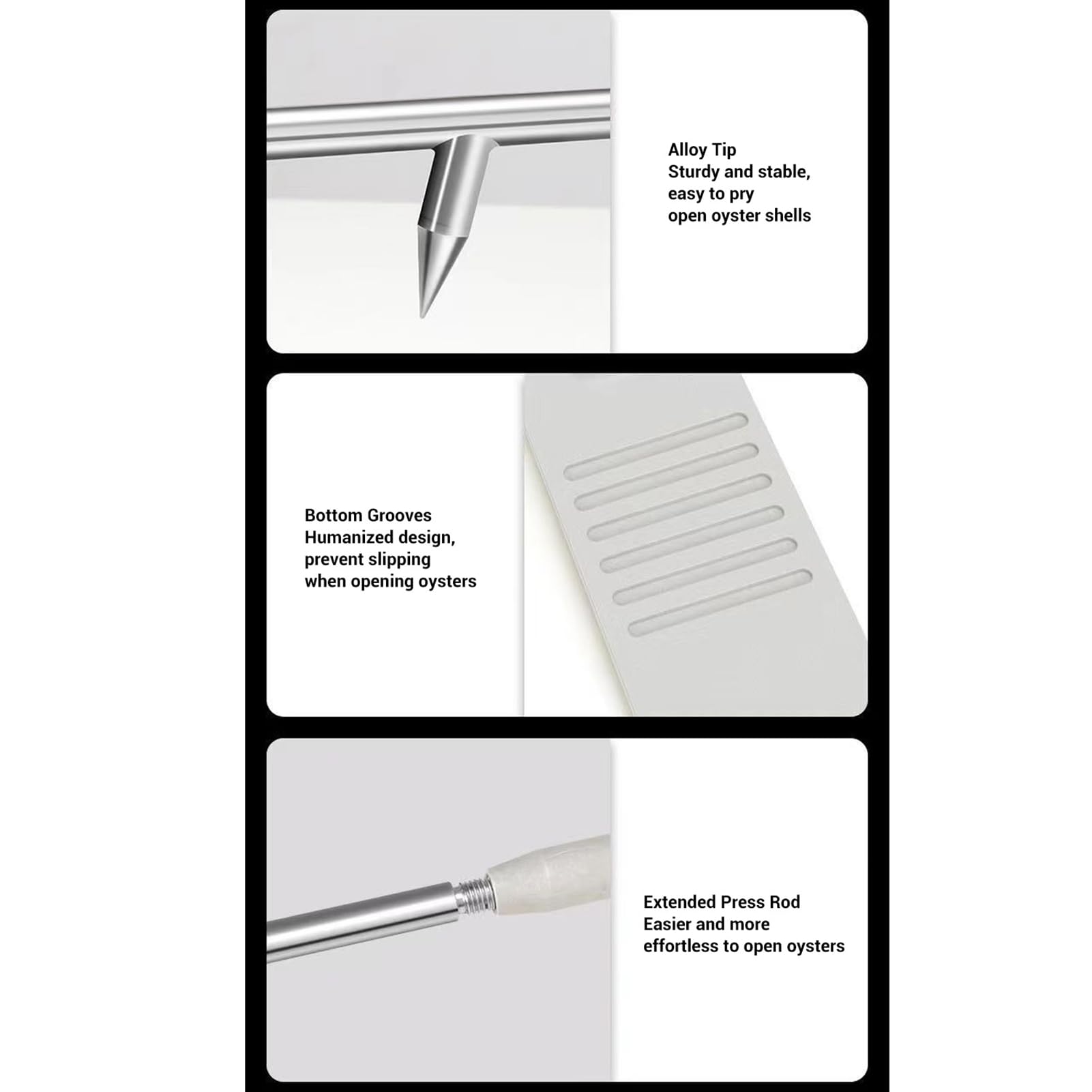 Generic Macchina Apriostriche Regolabile con Design Antiscivolo - Set di Strumenti Sicuri per Sgusciare le Ostriche per Ristoranti di Casa - Ventose da 4 Pezzi in Acciaio Inossidabile ABS