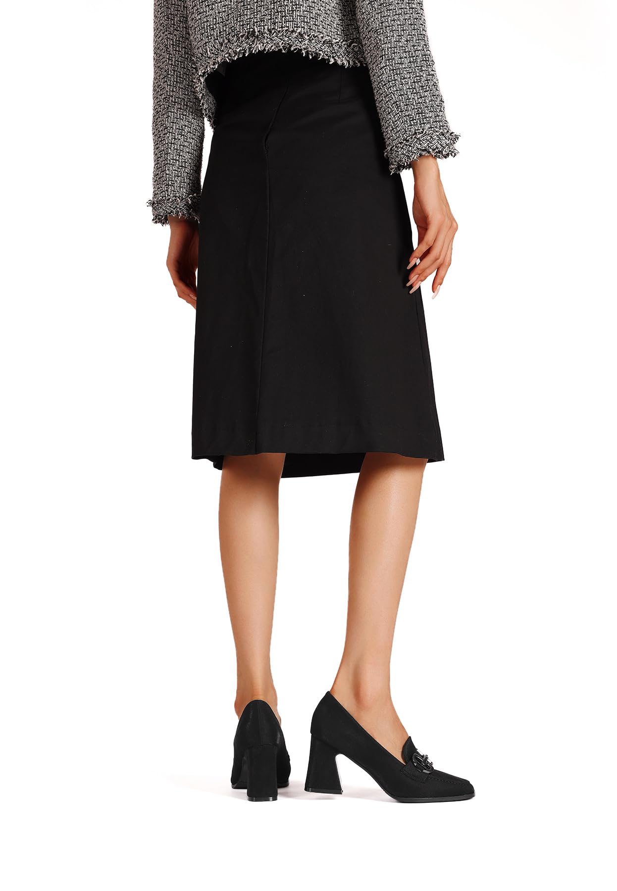 QUEEN HELENA Mocassini con Tacco Medio Francesine Casual Eleganti Donna ZM9818