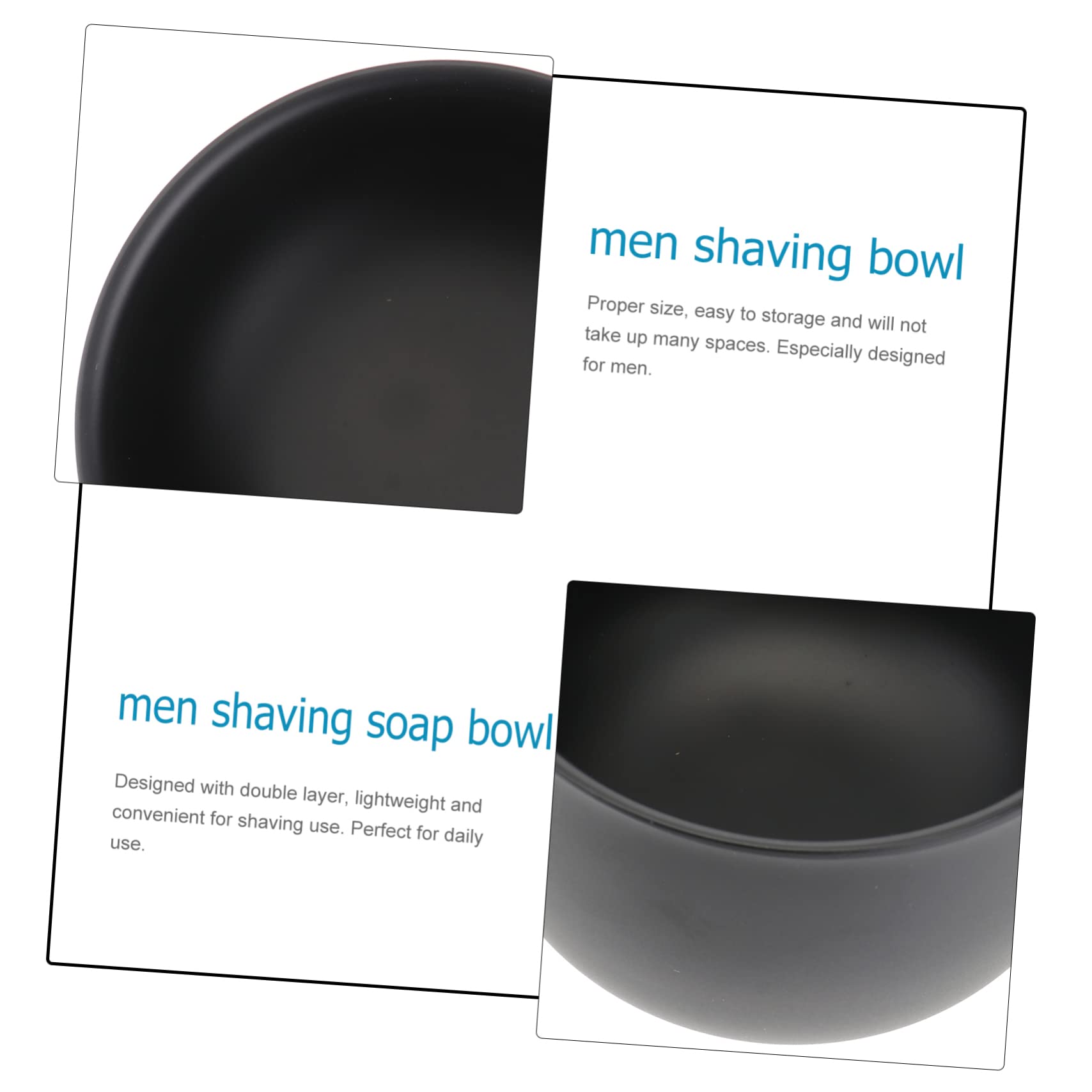 SOESFOUFU Men's Shaving Bowl Stainless Steel Shaving Soap Bowl Durable Easy to Store