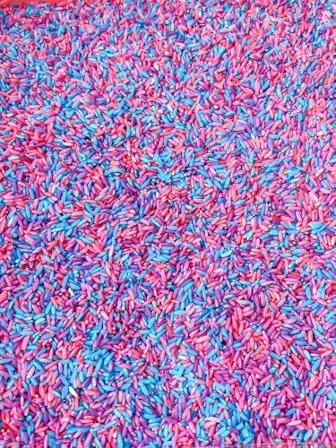 Image of Sensory Bin Filler for Sensory Table - Colored Rice for Sensory Play (Unicorn Rice)
