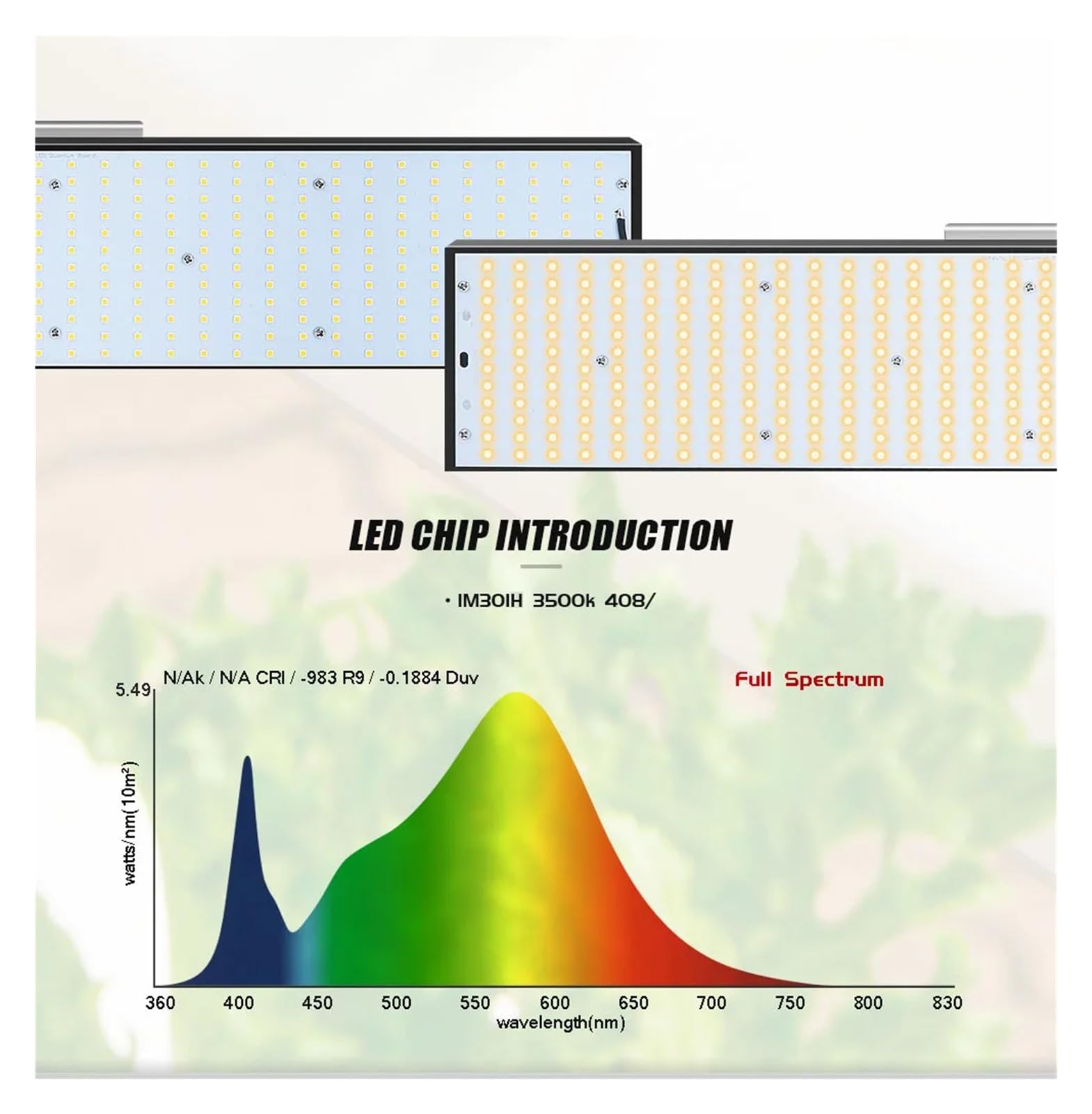 Lampe de Plante, Superbright LM301H Dimmable 240W 3000K/3500K 660nm, UV IR LED élèvent la lumière LED V3 Conseil Pilote for Les Plantes en Croissance(35K395450660730FS)