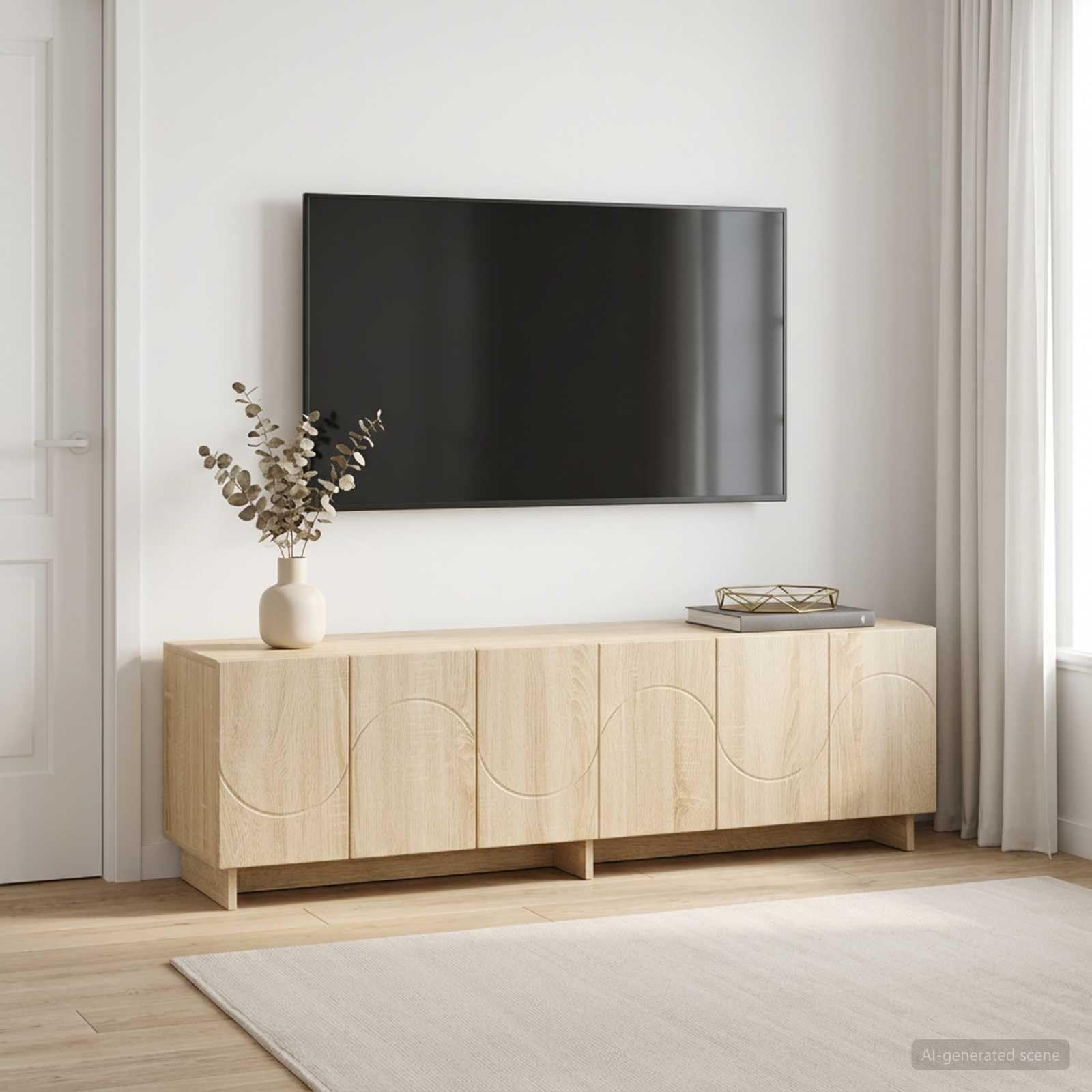 vidaXL Supporto TV 140 x 34.5 x 40 cm Rovere Sonoma