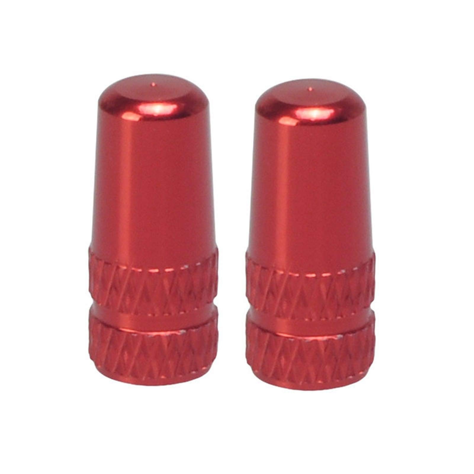 UYSELA Ventilverschraubung, 2 Stück Fahrrad-Ventilkappe, Aluminium, Pr-es-ta-Ventilkappe, Hochdruckspikes, Reifenventil, Staubschutz, M-T-B, Fahrrad, Fahrrad (Farbe: 2 Stück Typ B Rot)