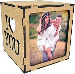Cubo Porta Retrato Iluminado p dar de presente dia namorados