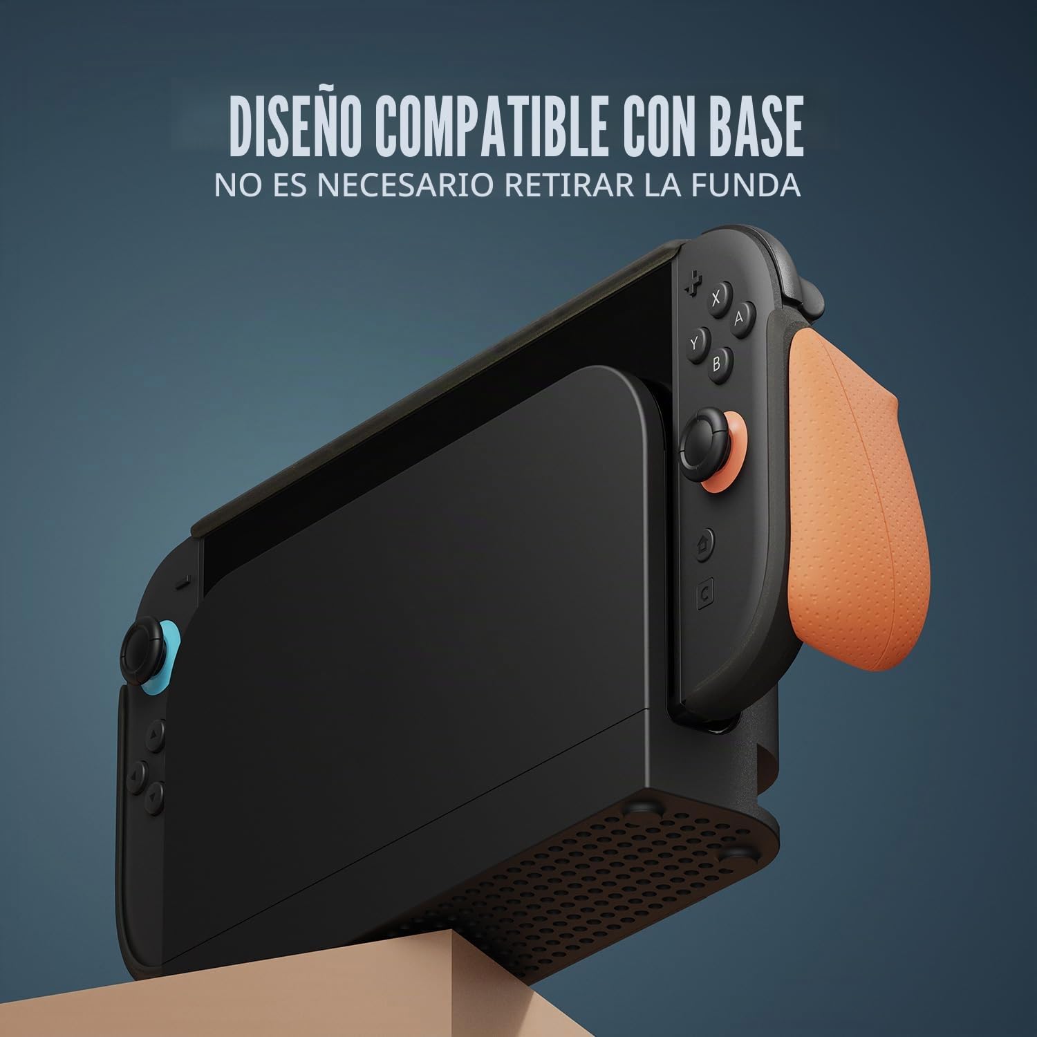 Savage Raven by Skull & Co. GripCase Bundle for Nintendo Switch 2: Dockable Soft Protective Case with Replaceable Grips [to fit All Hands Sizes], with Hard Shell Huge Carrying Case, Neon Blue & Red