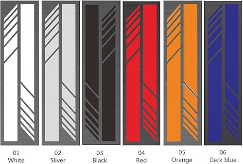 Miniatura 2 de YOUNGFLY 2 unids coche espejo retrovisor pegatinas decoración DIY coche cuerpo etiqueta lateral calcomanías rayas SUV vinilo gráfico blanco