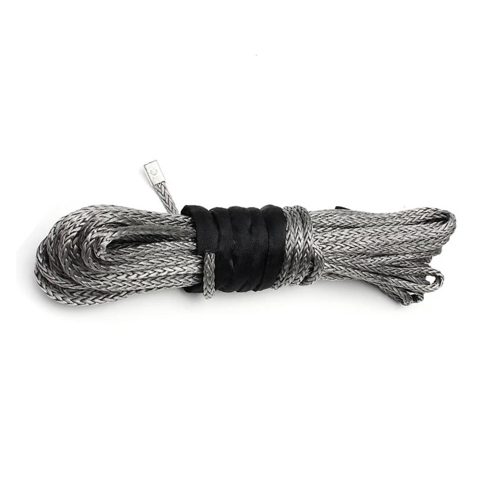 Corda di Traino Linea di Corda Sintetica for Verricello for Auto 2/5" X 100ft Cavo di Recupero Grigio 4WD ATV Corda Resistente Avvolta in Un Anello 10MM X 30M 23000LBS Facile E Sicuro