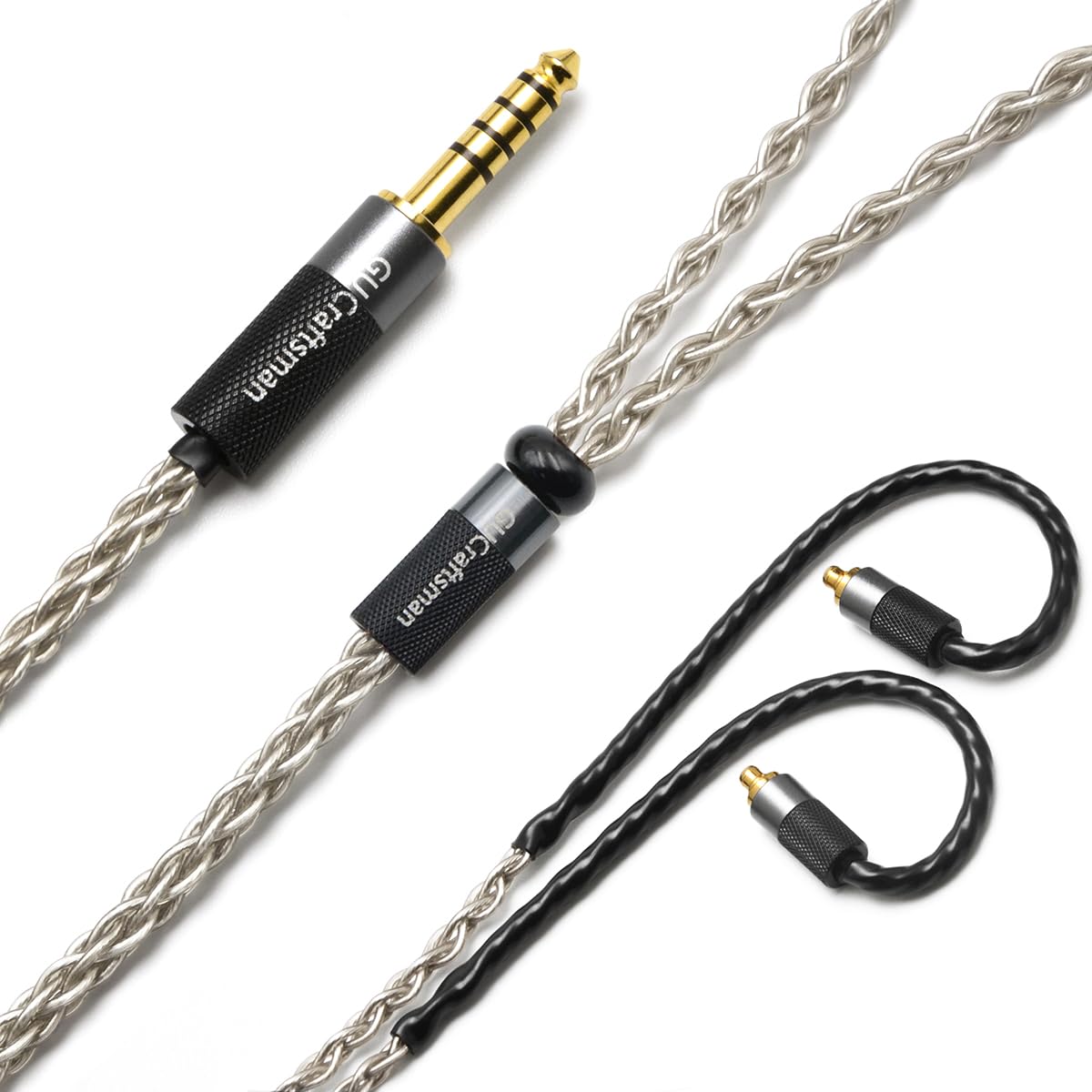 GUCraftsman IEM-Upgrade-Kabel aus 6N Einkristall-Silber für SENNHEISER IE200, IE300, IE600, IE900 (4,4 mm Stecker)