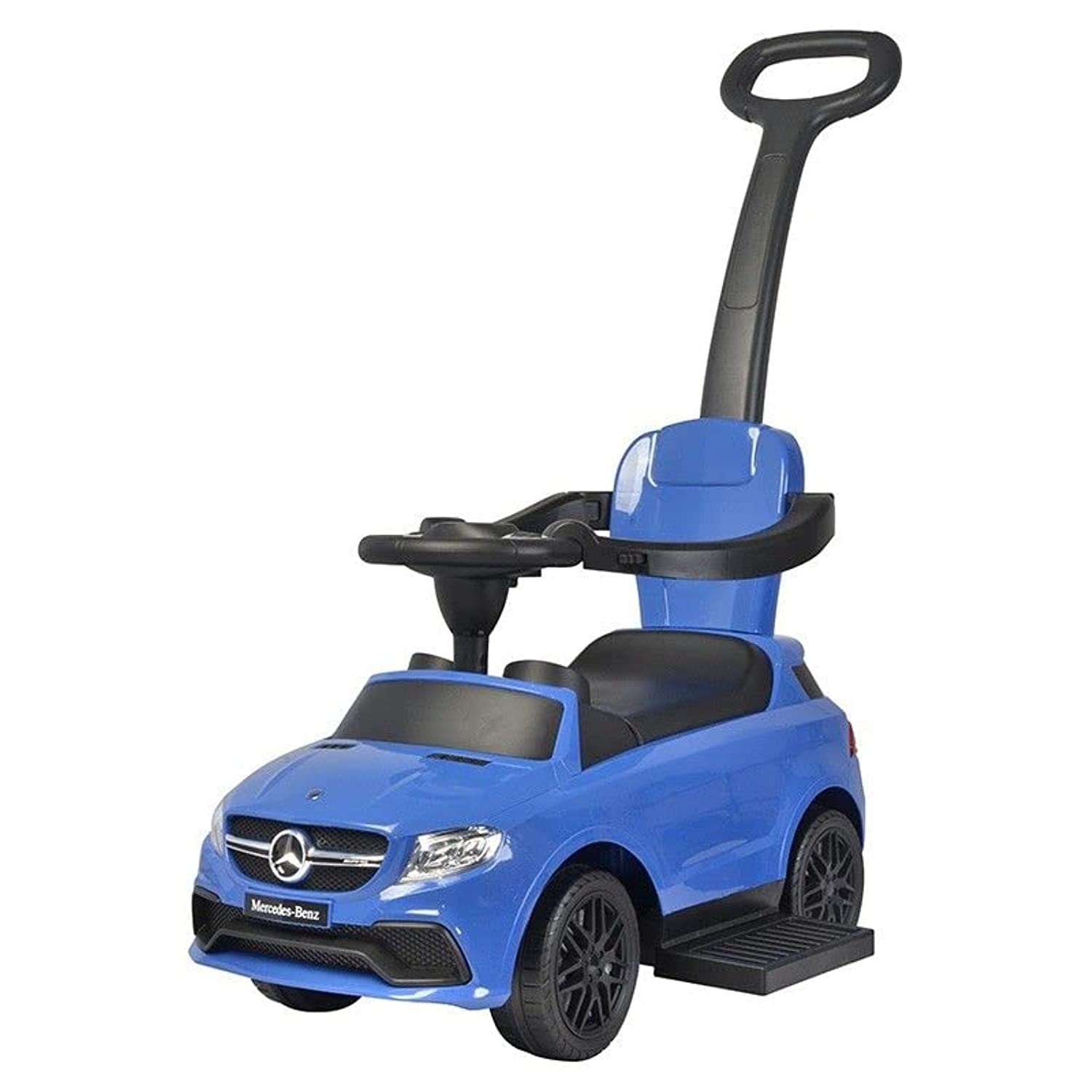 RIDE ON LICENSED MERCEDES COUPE PUSH CAR WITH PULL HANDLE