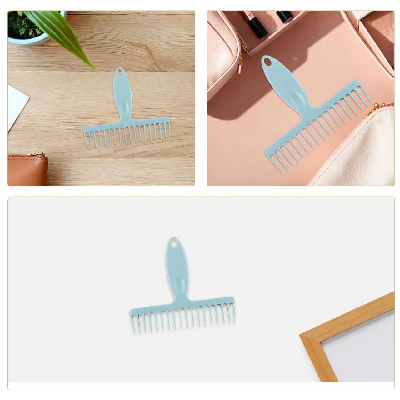 Peine De Limpieza para Escoba 3 Piezas Mango Cómodo Herramienta Portátil para Eliminar Pelo Y Suciedad En Pisos Cepillo Multifuncional De Plástico para Hogar