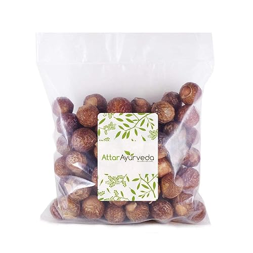 AZAZ Attar Ayurveda - Nueces Reetha secasenterasjabonosas para el cabello, 100% natural (forma cruda) (8.82oz)