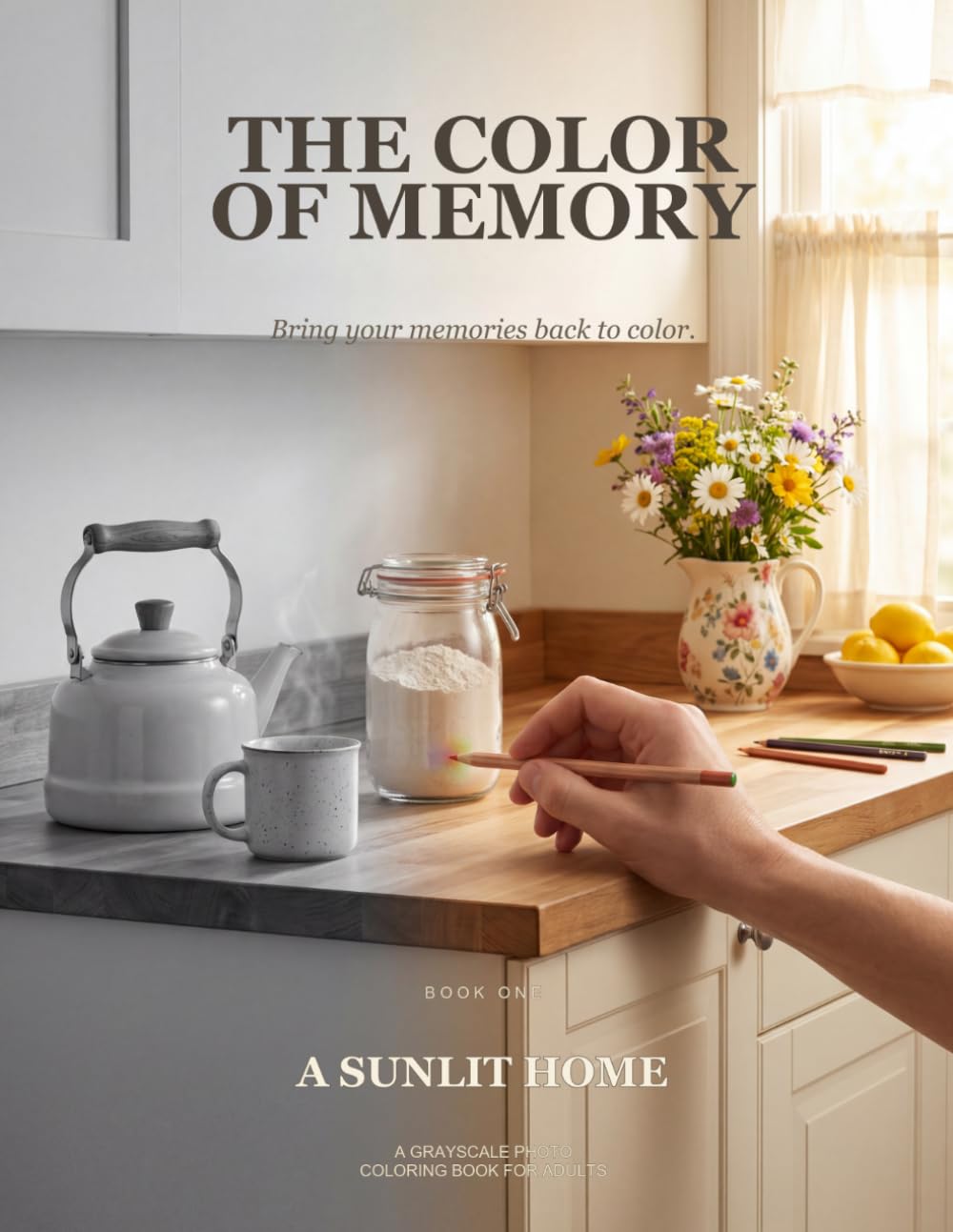 A Sunlit Home: A Grayscale Coloring Book for Adults: 25 Nostalgic Scenes to Relax, Unwind, and Gently Awaken Cherished Memories (The Color of Memory)