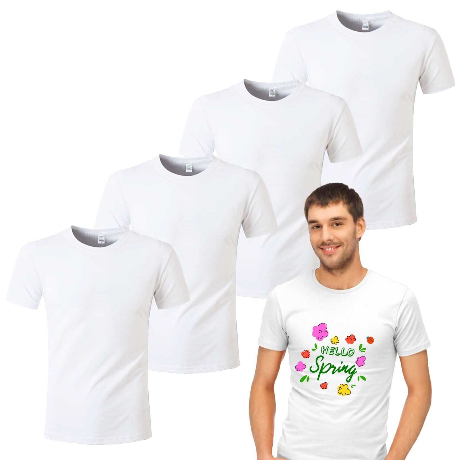 HTVRONTPolyester Sublimation T-Shirts 5-Pack