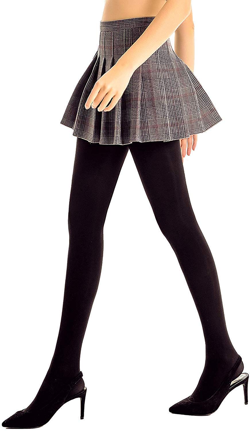 COTSON Women's Nylon High Waist Stocking (Black, Free Size)