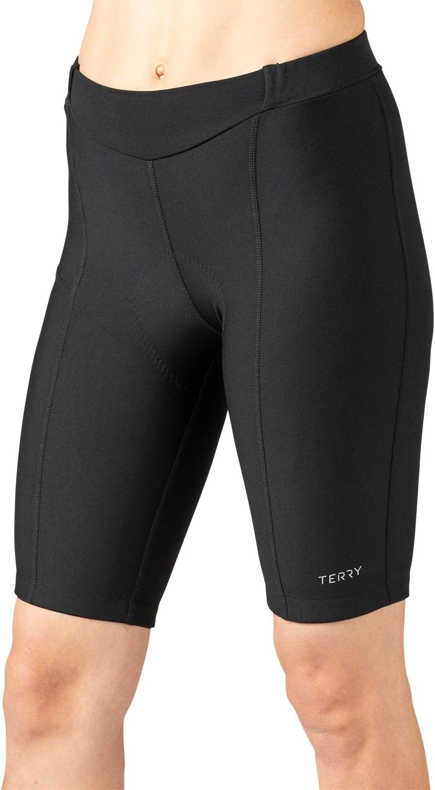 'Terry Bike Shorts Women Padded 10'' Long Touring Bike Short/Long, Compression Shorts for Women Cycling Pockets Leg Grippers'