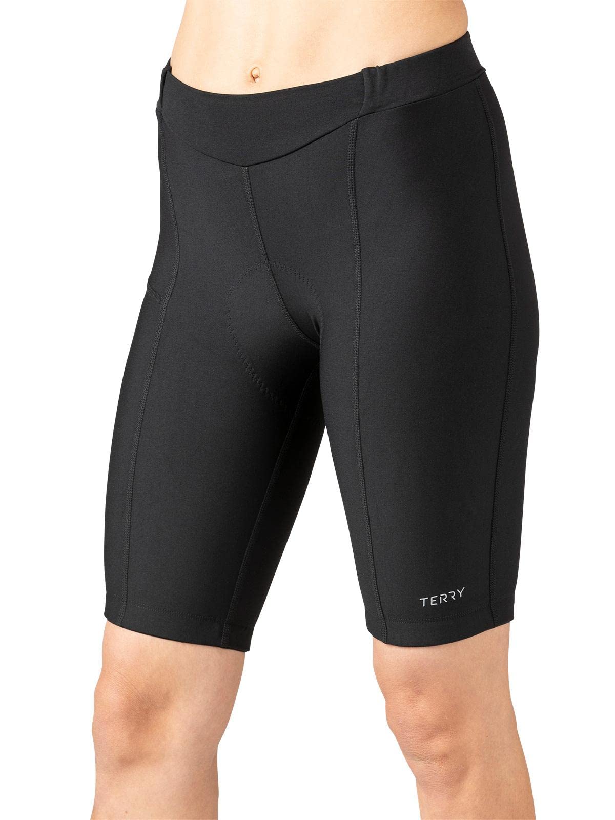 'Terry Bike Shorts Women Padded 10'' Long Touring Bike Short/Long, Compression Shorts for Women Cycling Pockets Leg Grippers'