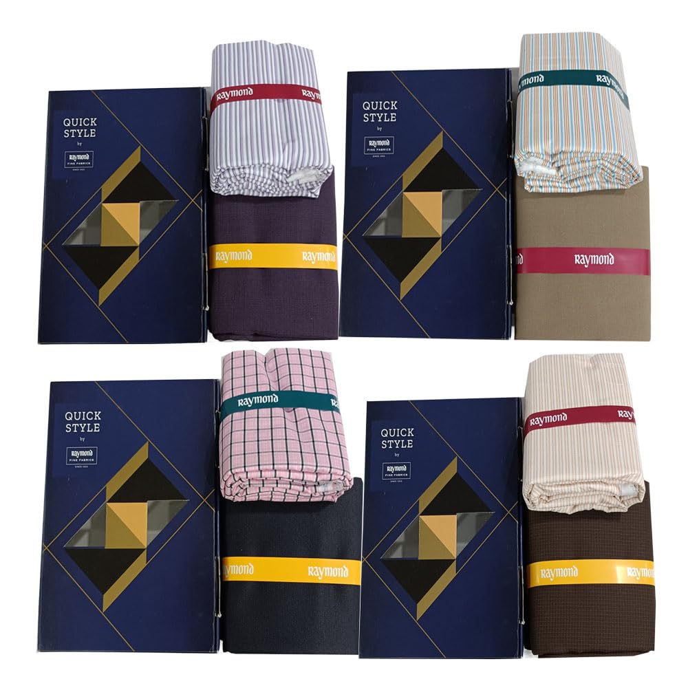 raymond fabrics Raymond Men’s Unstitched Formal Shirt & Pant Fabric Set | Premium Cotton Shirt & Solid Trouser Material | Ready-to-Stitch Combo-picture-36