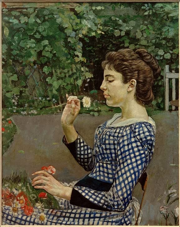 Tableau toile affiches d'art portrait Hodler : peinture decorative salon chambre 60x90