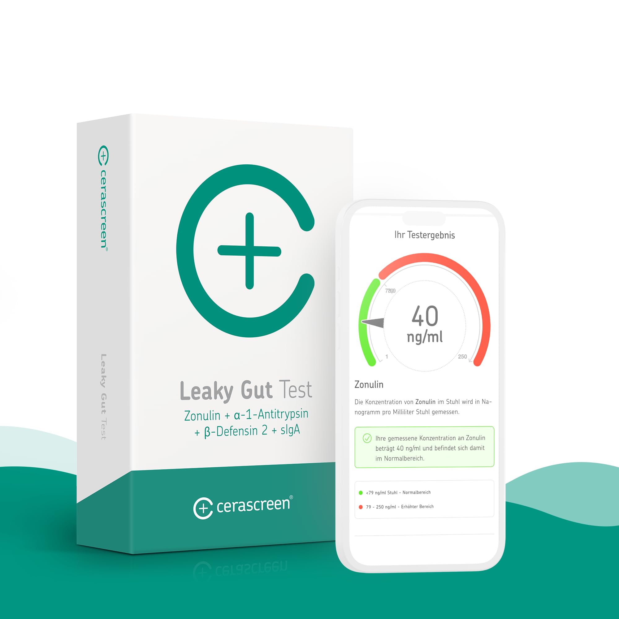 Leaky Gut Test von CERASCREEN - Zonulin Wert untersuchen | Durchlässiger Darm Test | Stuhltest einfach von Zuhause durchführen | Professionelle Analyse im medizinischen Labor