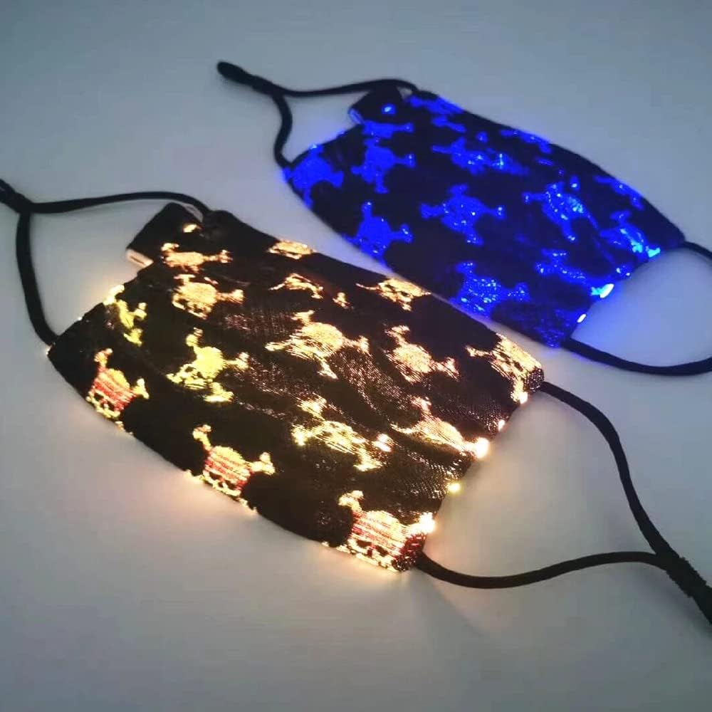 Máscara LED luminosa recargable USB para fiestas