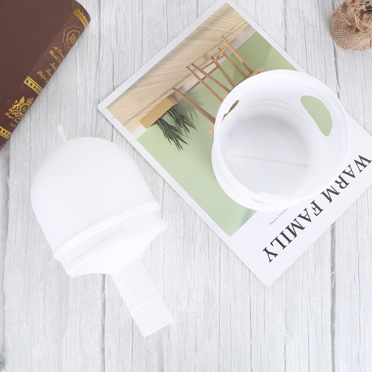 Abreuvoir pour Pigeons 1 L en Plastique Blanc Mangeoire pour Oiseaux et Faisans Distributeur d'eau Intérieur Extérieur pour Cages à Volailles et Volaille de Basse-Cour