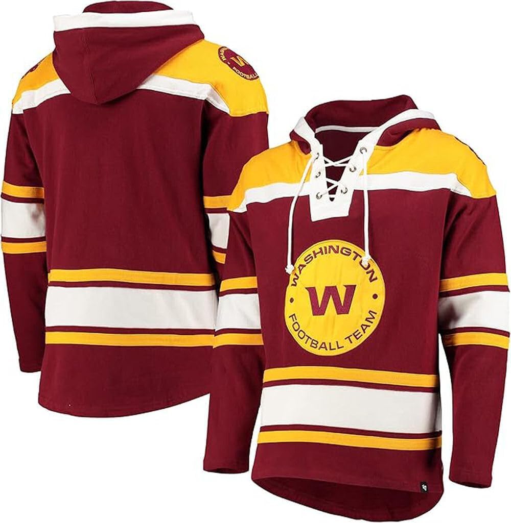 47 Men's Navy/Orange Chicago Bears Lacer V-Neck Pullover Hoodie