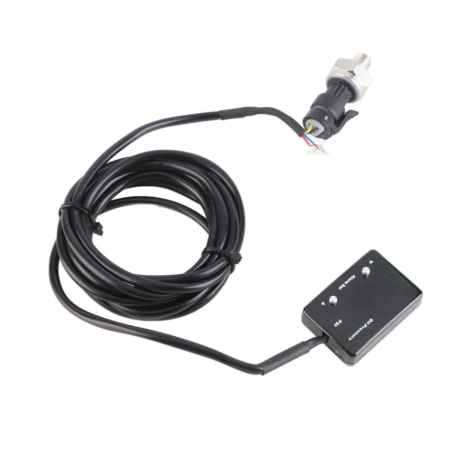 Haofy Sensore Misuratore Pressione Olio Digitale 0-120PSI con Display LED Rosso Avviso Regolabile IP65 Impermeabile per Auto Camion Veicolo 12V DC