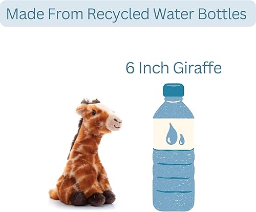 Miniatura 4 de The Petting Zoo Peluche de jirafa, regalos para niños, animales salvajes del zoológico de Onez Babiez, juguete de peluche de jirafa de 6 pulgadas