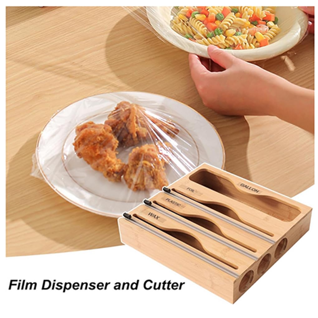 Práctico dispensador magnético de film transparente para un fácil acceso. Organizador de papel de cocina de 40 cm. Soporte para rollos de papel de aluminio para cocina, A
