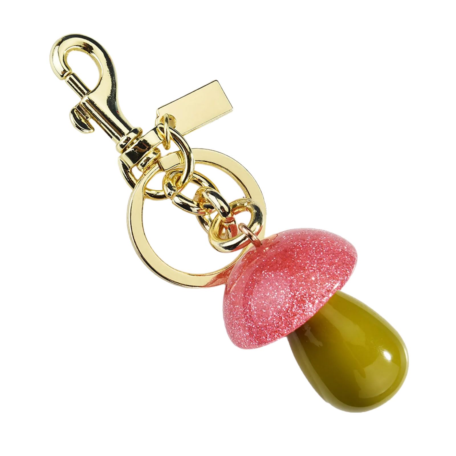 Sbshiouu Women's B Adorable Cartoon Mushroom Holder Lightweight Pendant Ornament For Ags And Keys Fun Vegetable Keyring For Parties Mushroom Keychain For Ags
