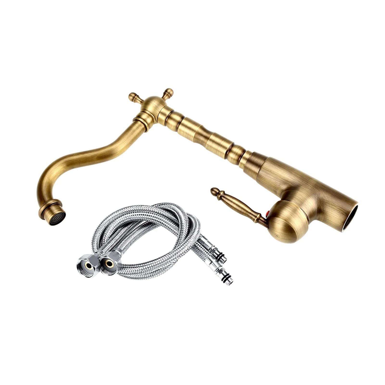 Grifos mezcladores para Fregadero Estilo Retro Antiguo de latón Macizo Cocina baño Lavabo tuberías Agua Caliente y fría Grifo Mezclador la mayoría los escenarios.
