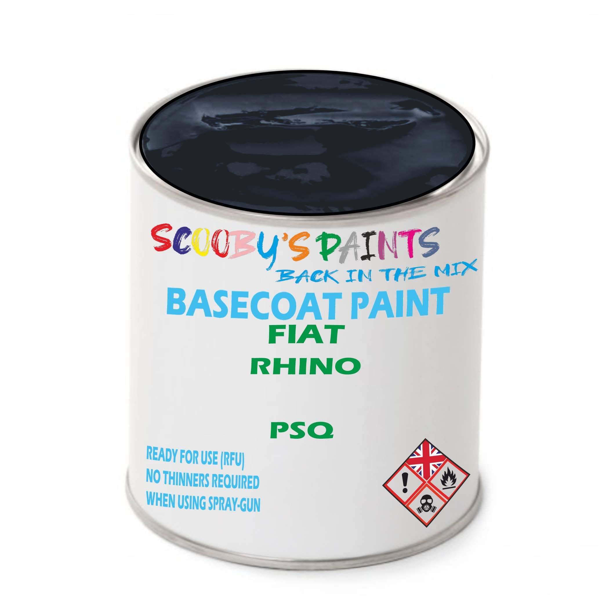 Paint Compatible With Fiat Rhino Psq Basecoat Rfu Ready For Use - spray Automotive Colour (500Ml)
