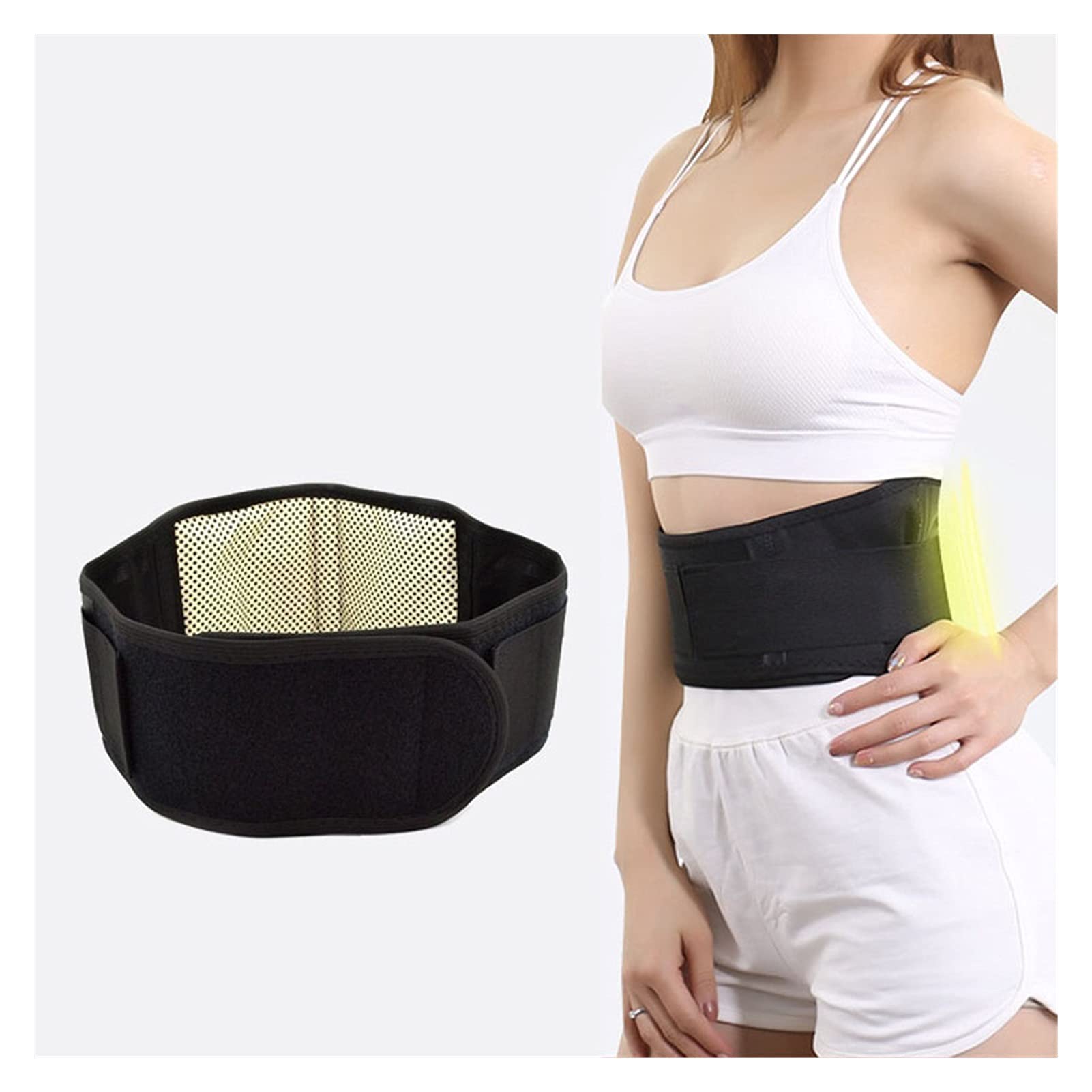 Adjustable Lumbar Support Self-heating Magnetic Therapy, Safe, Promote Metabolism, Dredge Meridians and Lumbar Support (Size : XL)