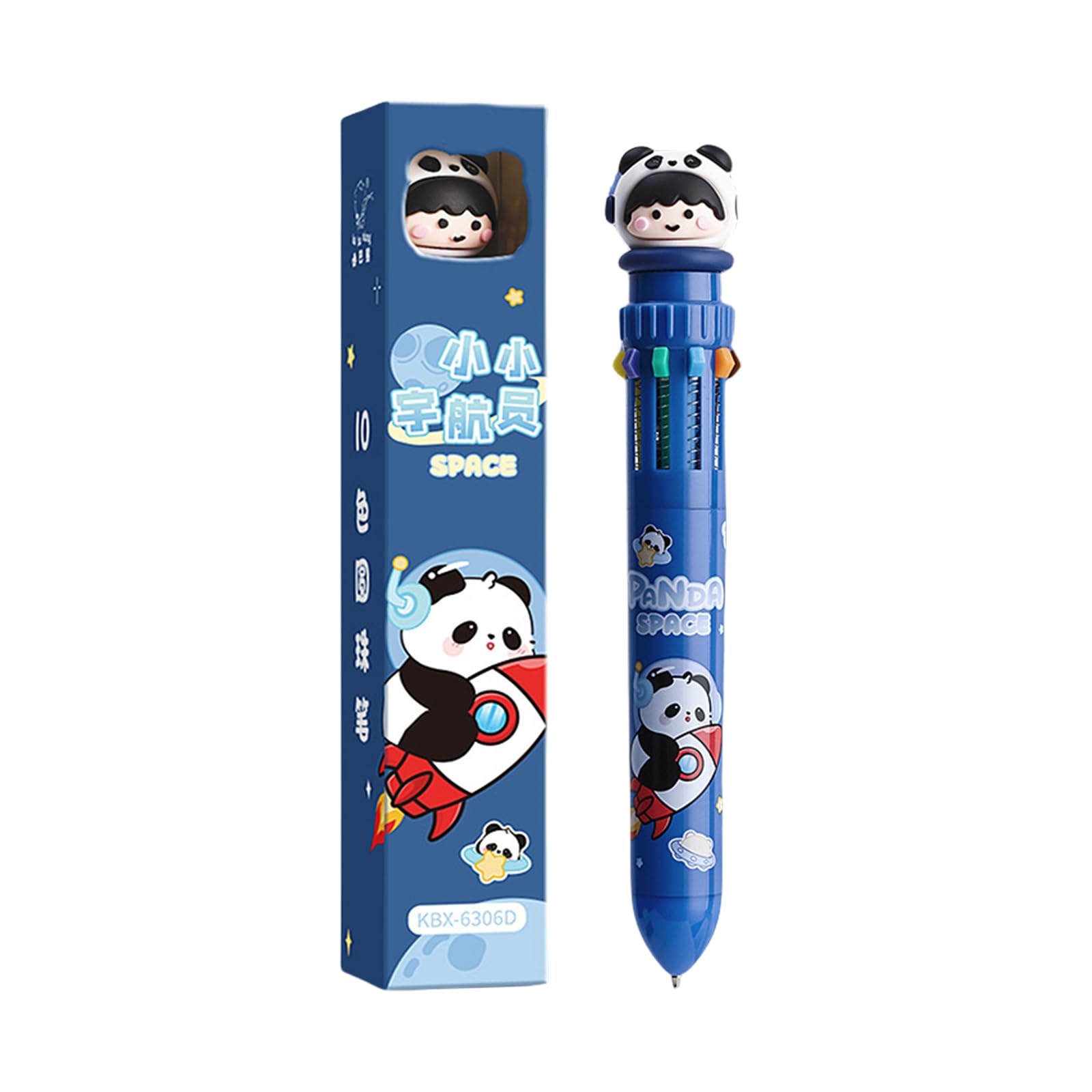 Xinsheinelry 0.5mm Multicoloured Pen Cartoon Animal Ballpoint Pen Writing Tool 10/12 in 1 Retractable Ballpoint School Supplies Cartoon Animal