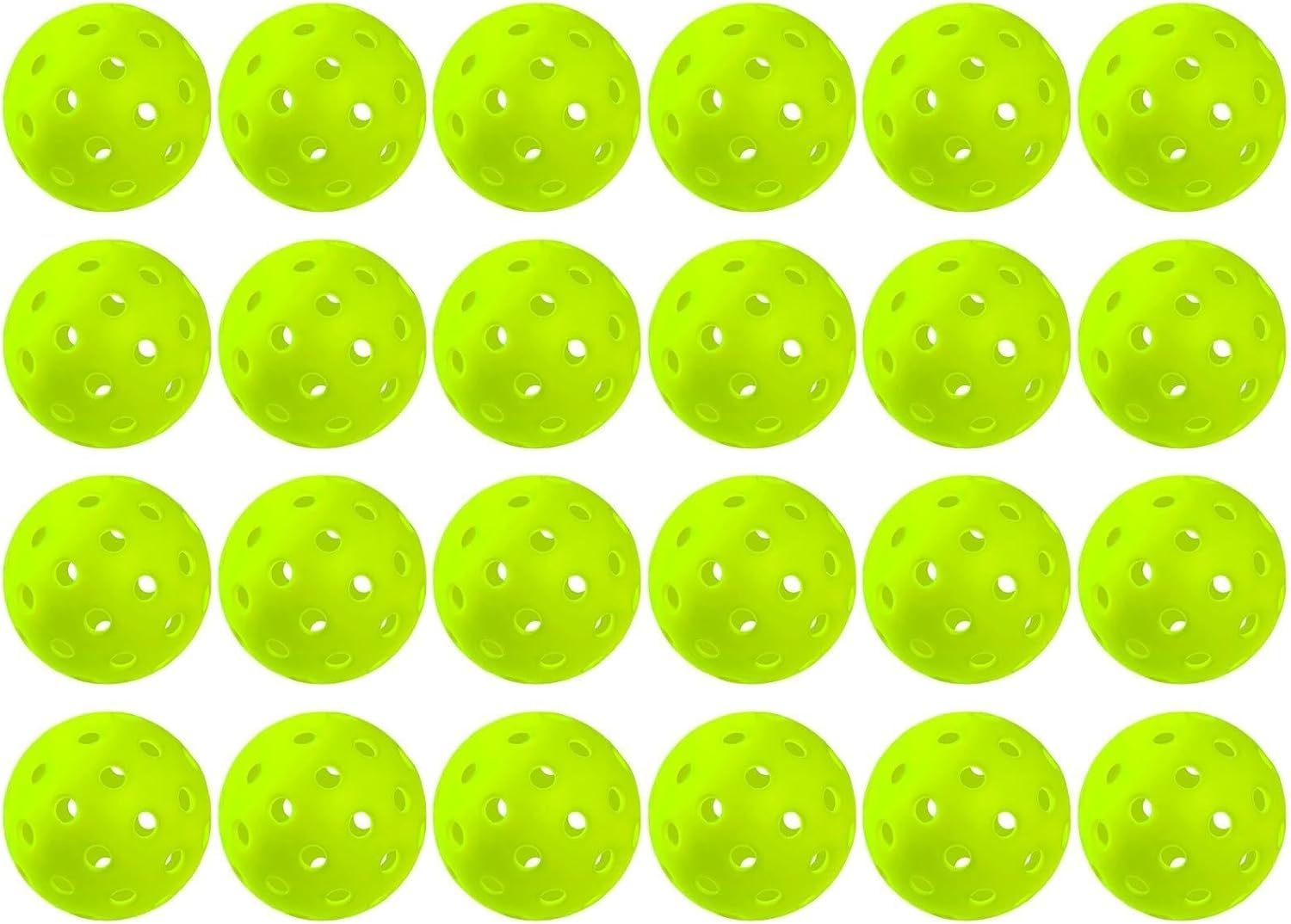WJX Outdoor 40-Hole Recration Balls 24 Pack, Durable Injection-Molded Training Balls, Outdoor Recreation Balls Set, Official Size &amp; Weight