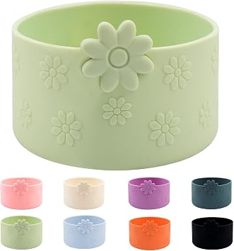 Flower Protective Silicone Boot for Stanley Cup 30/40 OZ | Water Bottle Boot for Stanley Cup Accessories, Flower Boot for 2.95in Cup Bottom, 1PCS Tumbler Accessories 30/40 OZ