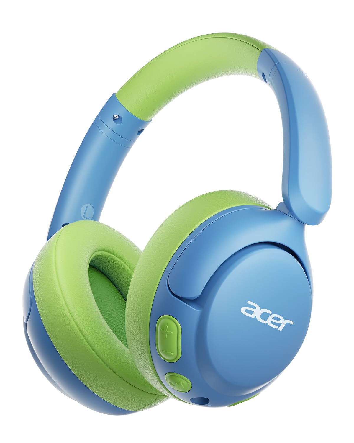 Acer Kids Bluetooth Headphones, 85dB Limiter, 75H, w/Mic OHR725 | Foldable Wireless Over Ear Headphones, Bluetooth 5.4, for Toddler School/iPad/Tablet/PC/Travel, Blue-Green