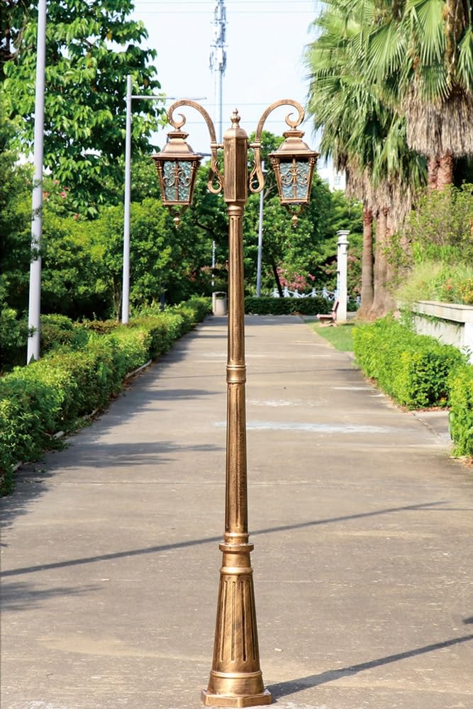 Genérico Farola europea de poste alto de 2 luces