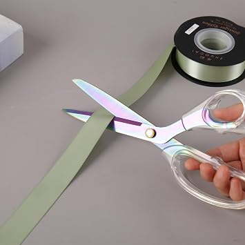 Craft Scissors, Rainbow Scissors 9 All Purpose with Ultra-Sharp Titanium Coated Blades Sewing Scissors for Fabric, Scissors for Crafting & Office, Sewing Supplies, Comfortable Handle