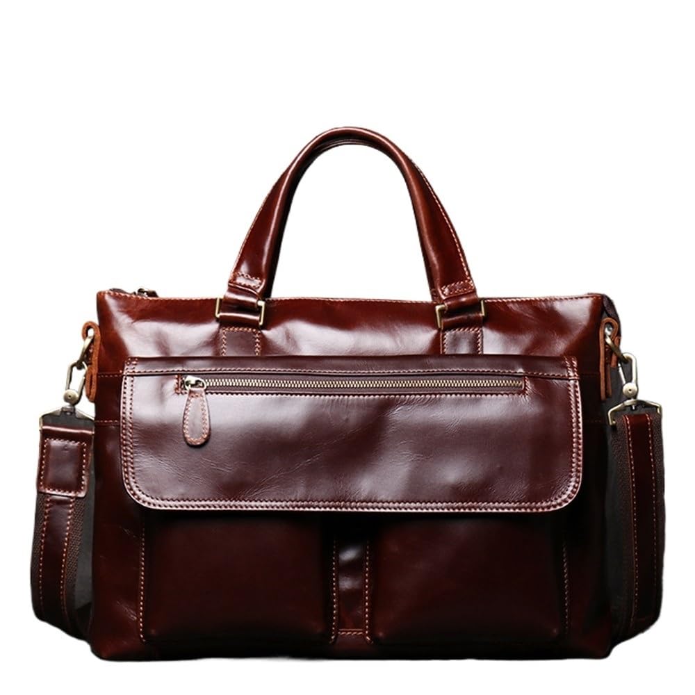 ERTXGBA Portable Briefcase Shoulder Messenger Bag Large-capacity Computer Business Mens Horizontal